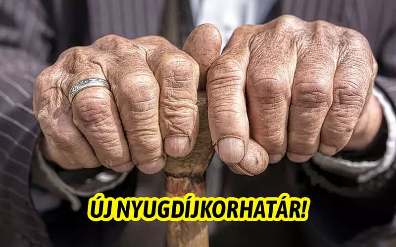 Új nyugdíjkorhatár felírat
